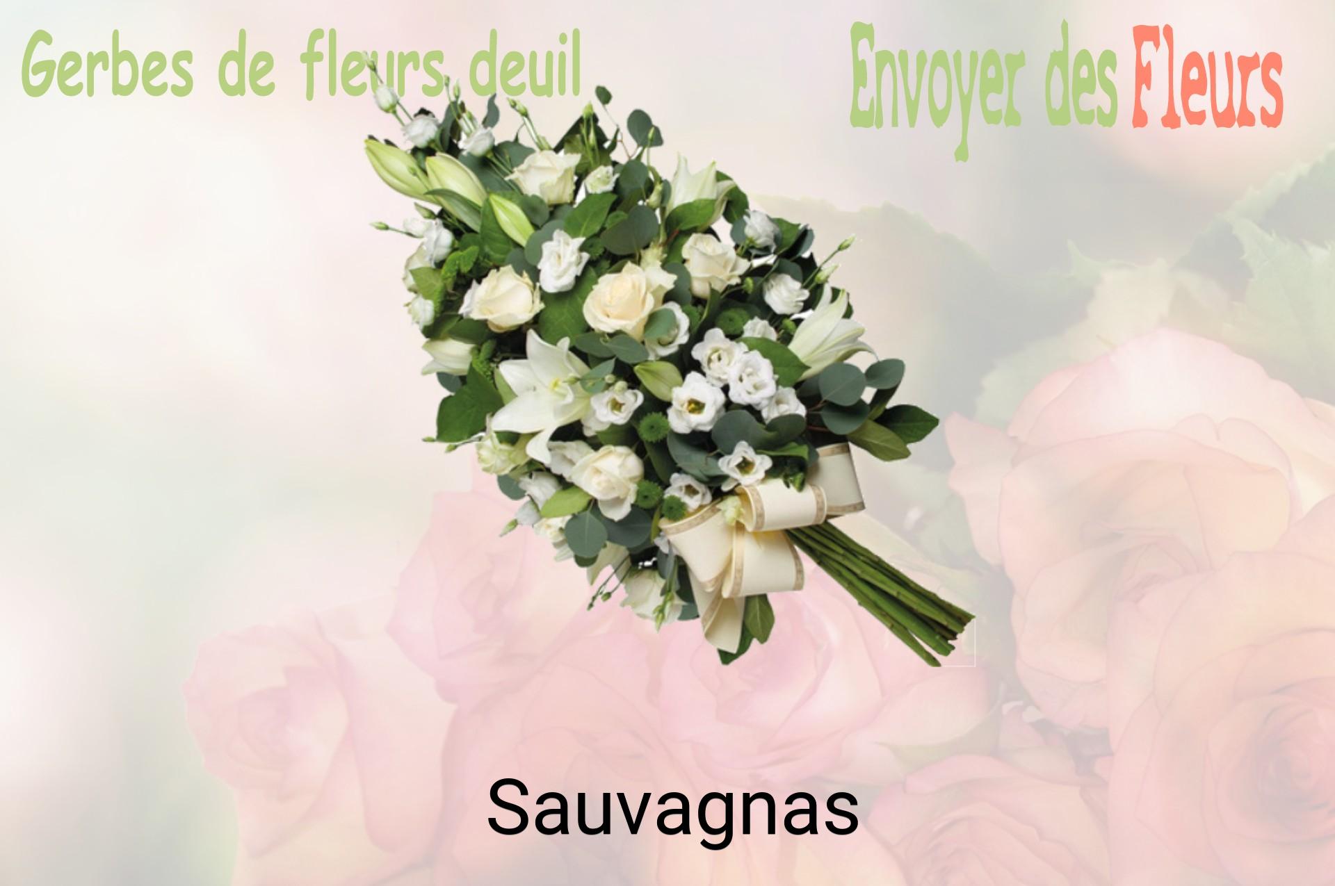 Gerbe de fleurs de deuil livrée à Sauvagnas